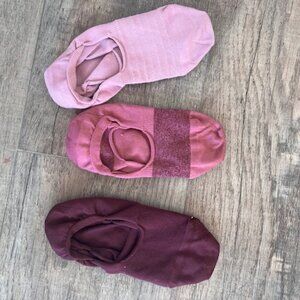 Lululemon No Show Socks – 3 Pack – Pink & Plum Tones